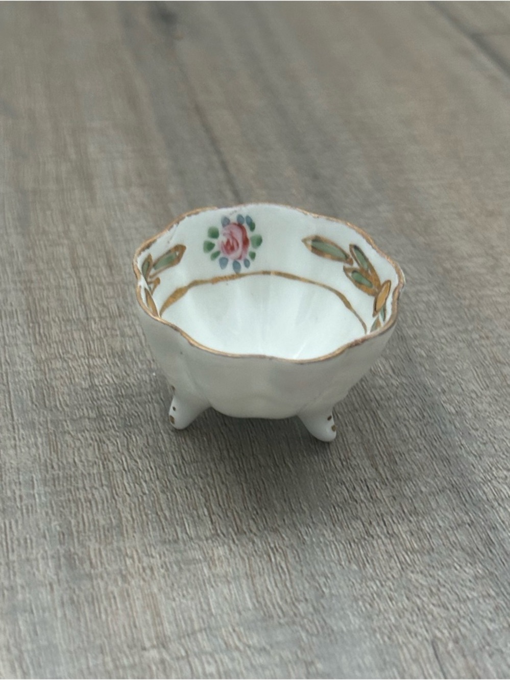 Antique Nippon Legged Porcelain Open Salt Cellar